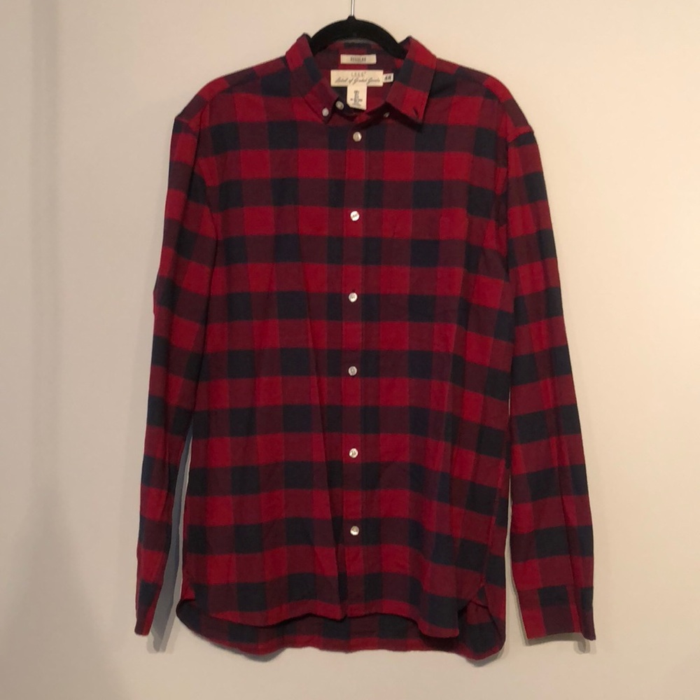 H&M L.O.G.G. Men’s Cotton Flannel Navy/Red